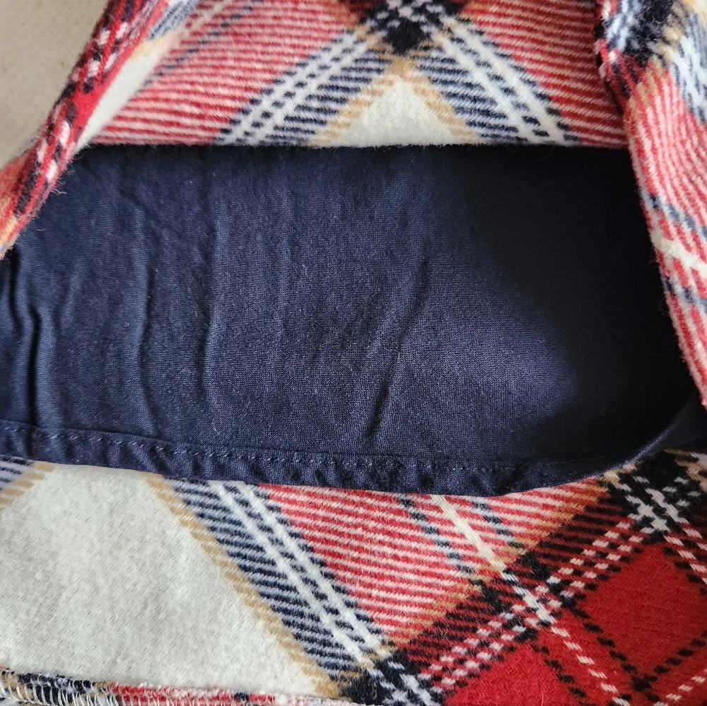 Abercrombie & Fitch Red and White Plaid Mini Skirt M